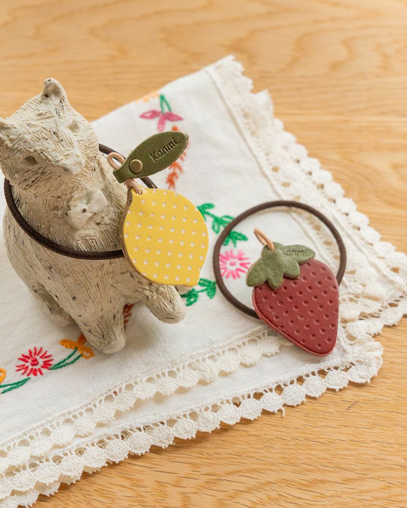 「森の果実 ヘアゴム」 レモン/いちご