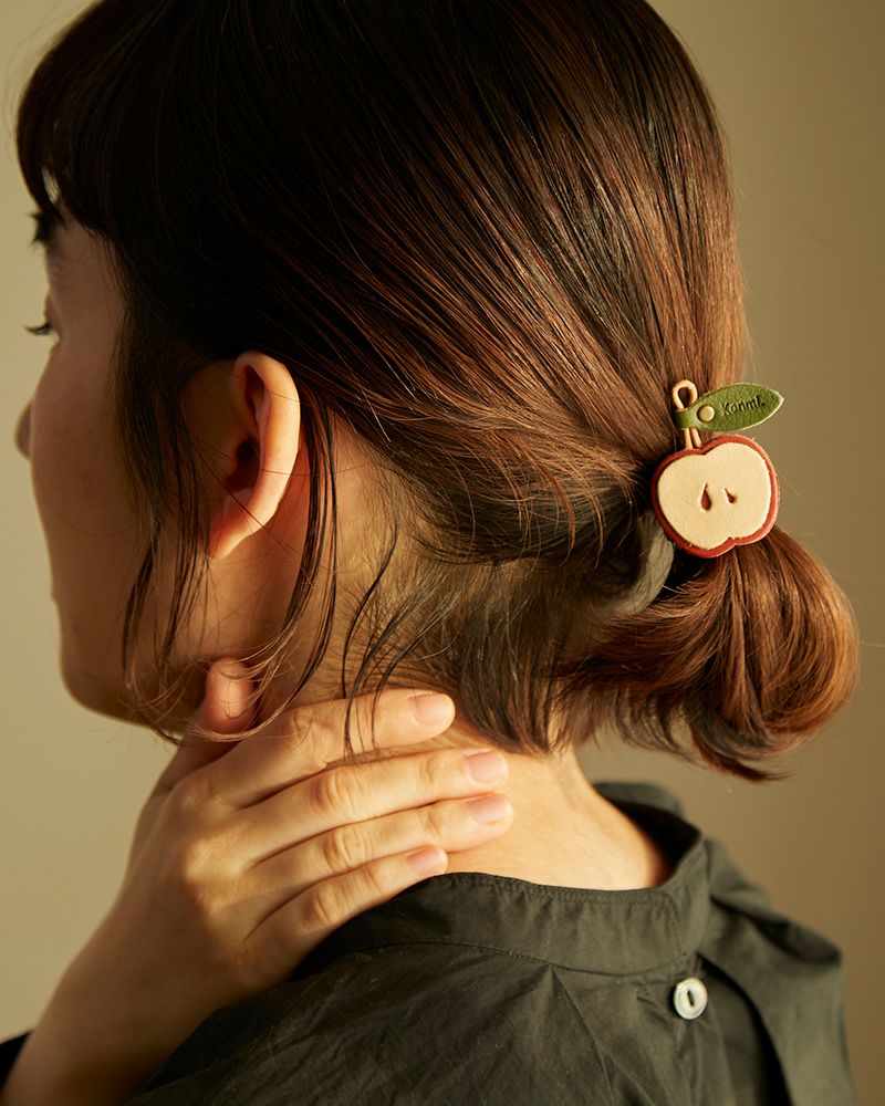 「森の果実 ヘアゴム」 リンゴ