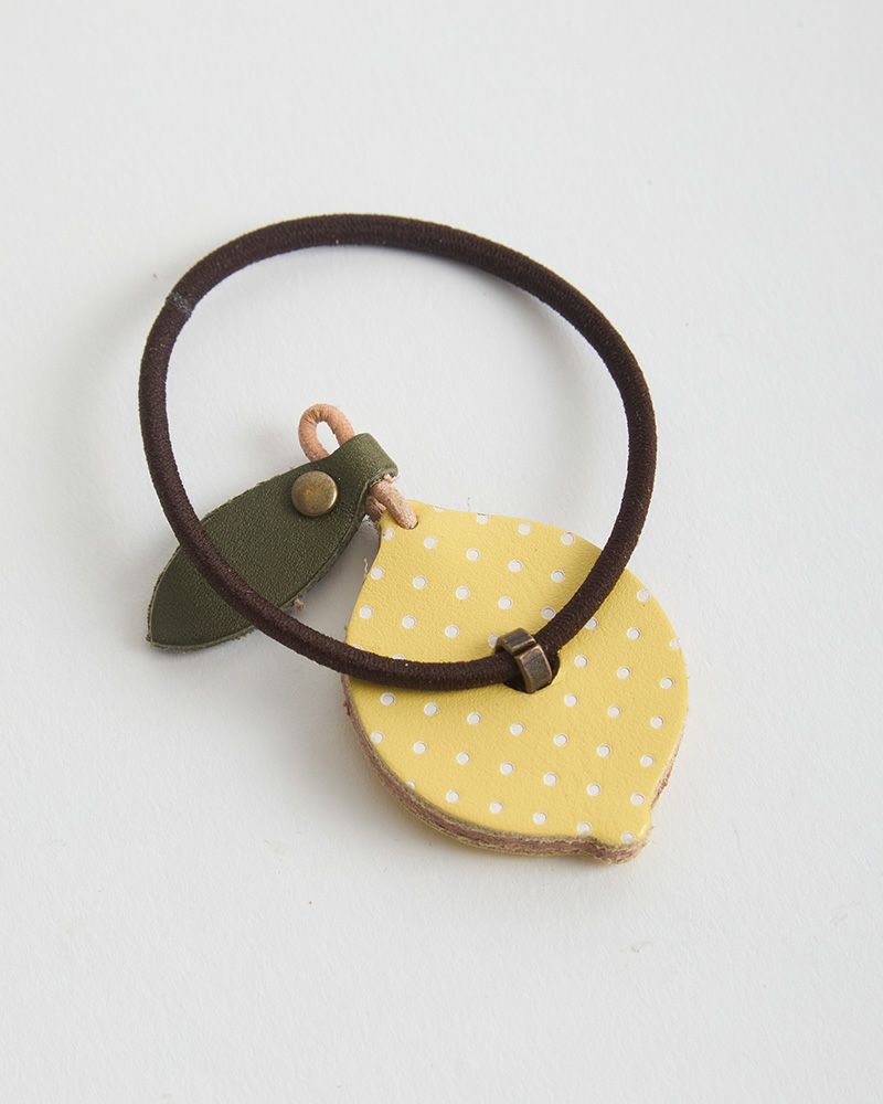 「森の果実 ヘアゴム」 レモン　裏面