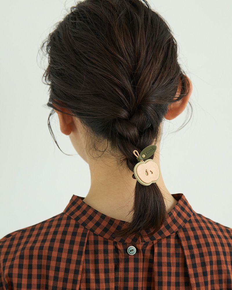 「森の果実 ヘアゴム」 青リンゴ