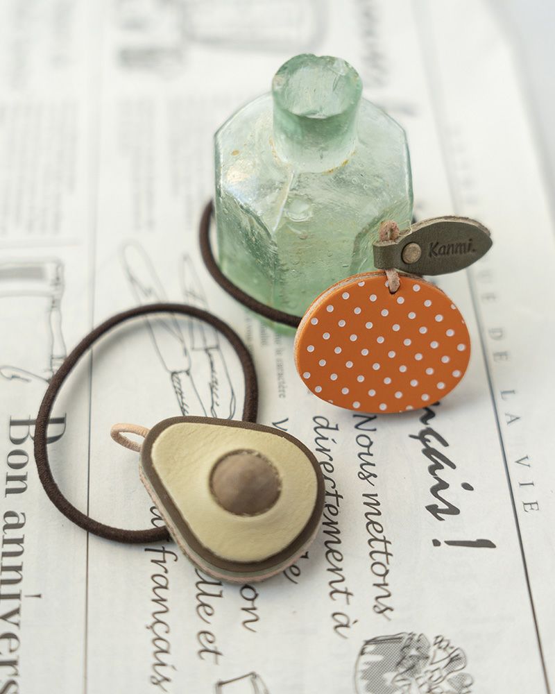 「森の果実 ヘアゴム」 アボカド・みかん