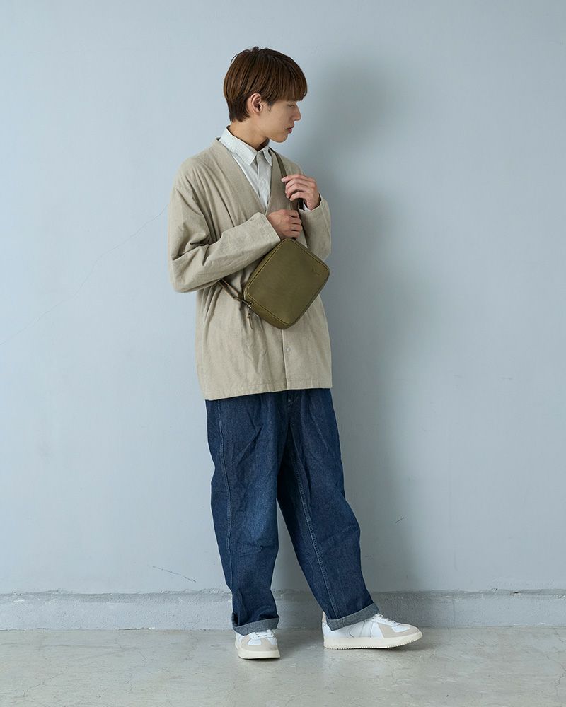 ドロップツリー BOXショルダーバッグ：グリーン