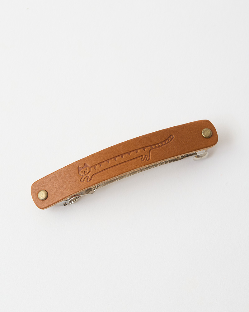 mi chi bata ながーいねこ バレッタ　キャラメル