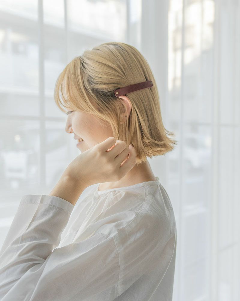 mi chi bata ねこじゃらし バレッタ チェリーレッド