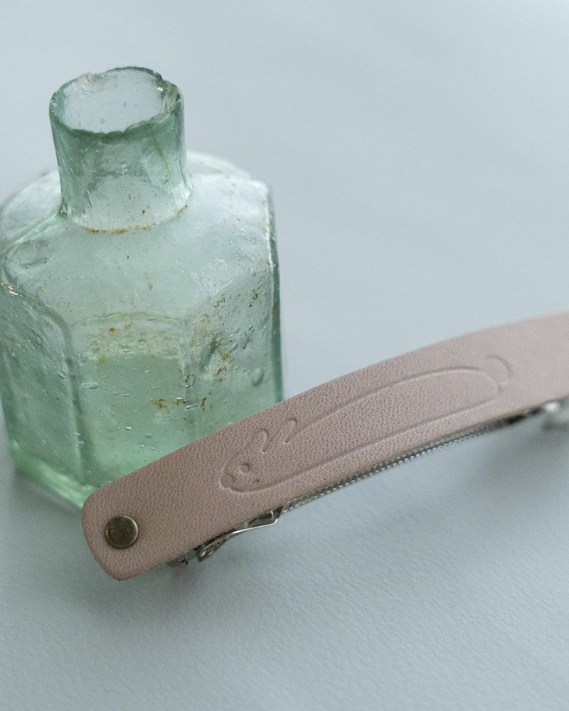 mi chi bata ながーいうさぎ バレッタ　ベビーピンク