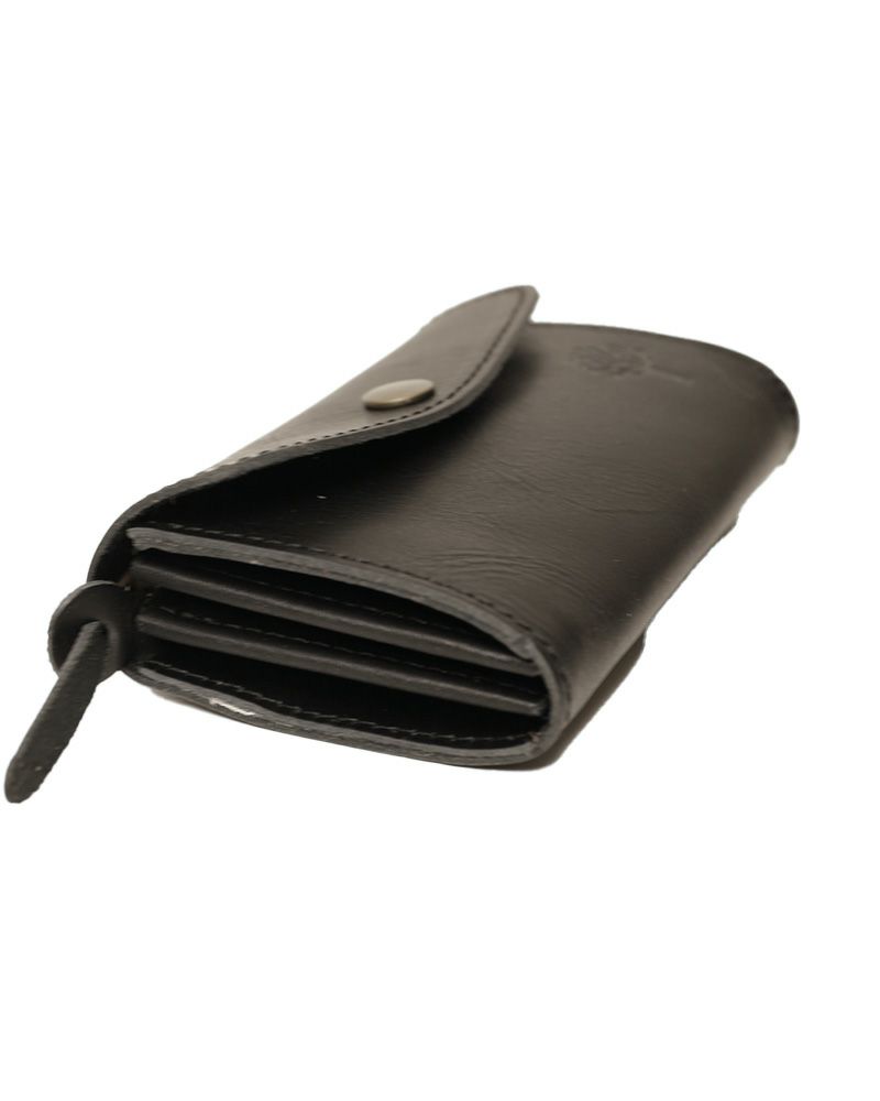 側面　ミニウォレットの色：ブラック