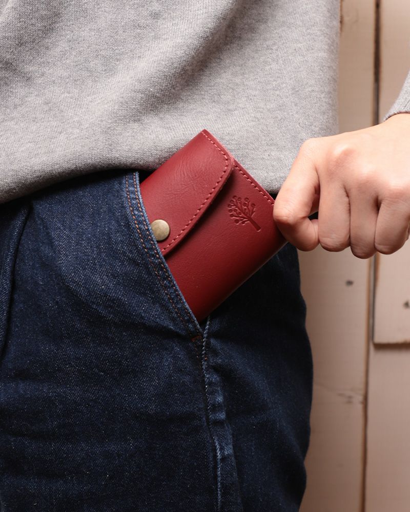 「ドロップツリーミニウォレット（ナバル）」チェリーレッド