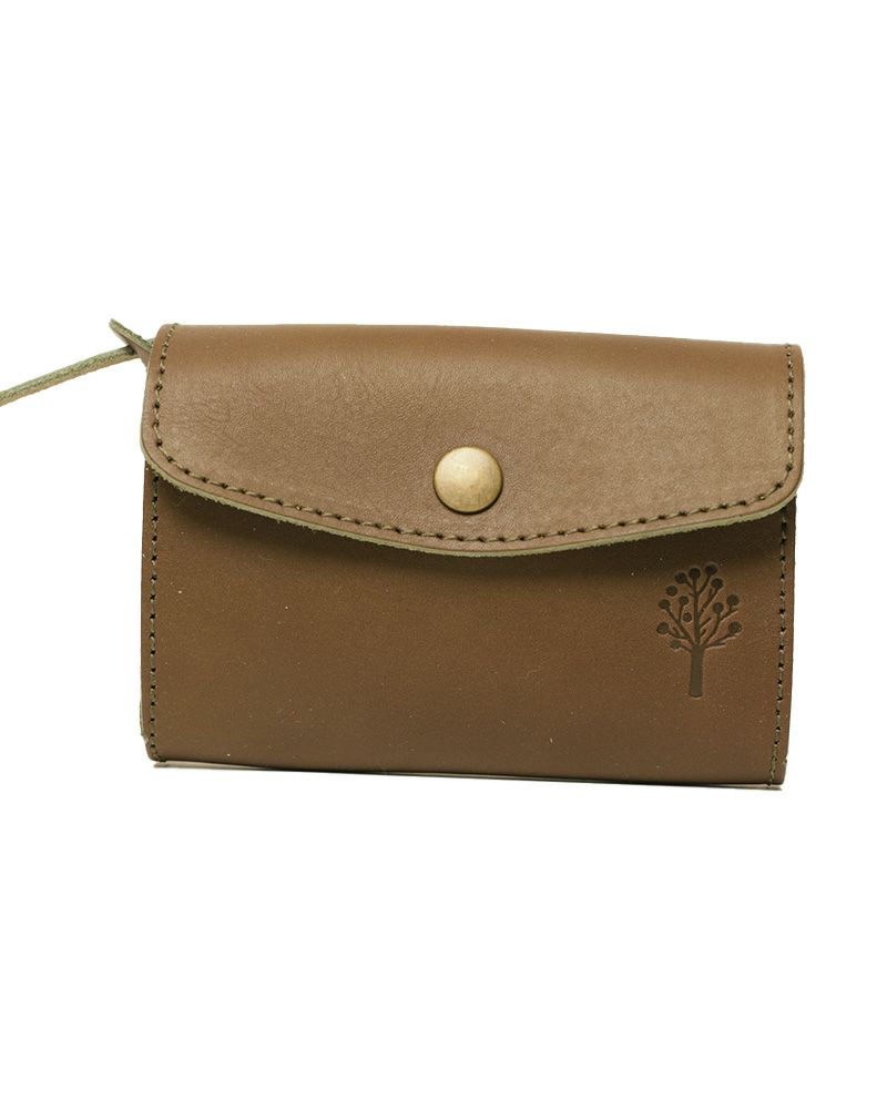 ミニウォレットの色：オリーブグリーン