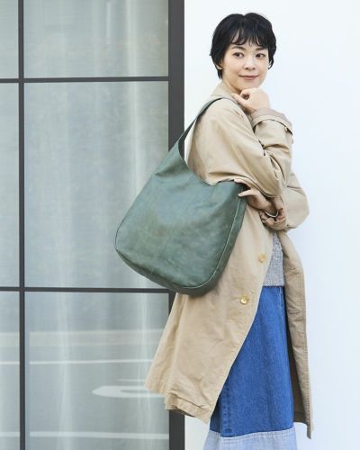 fuwari ワンショルダーバッグ グリーンブルー
