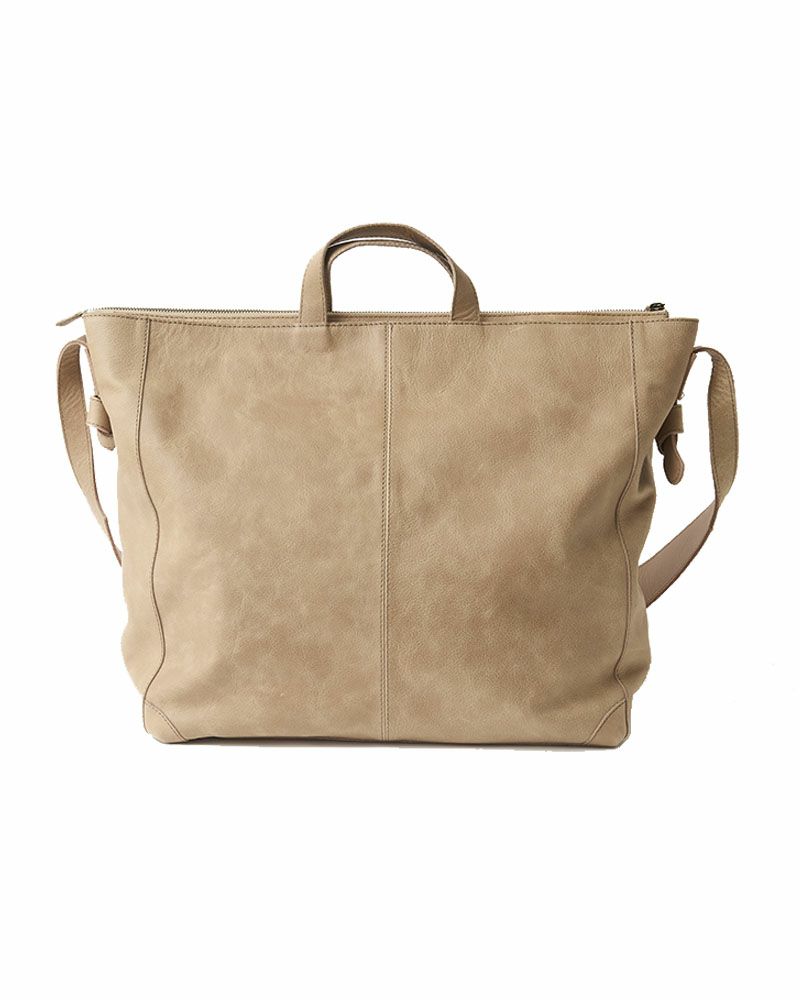 fuwari トートショルダーバッグ (L) グレージュ