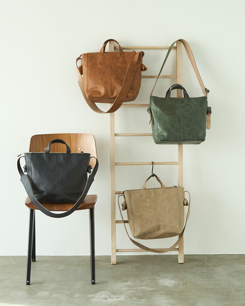 fuwariトートショルダーバッグ (M)　：全4色