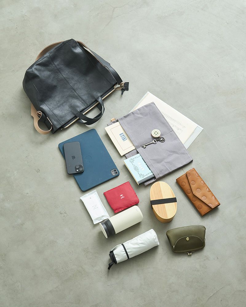 fuwariトートショルダーバッグ (M)　：ブラック