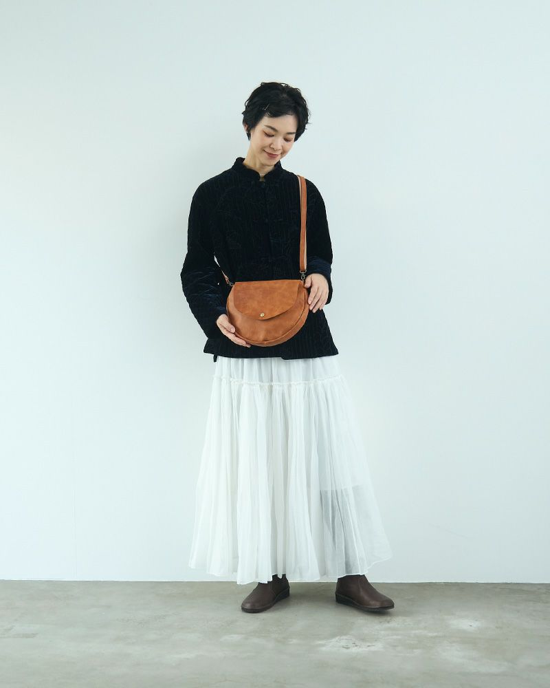「fuwari ポシェット」キャメル