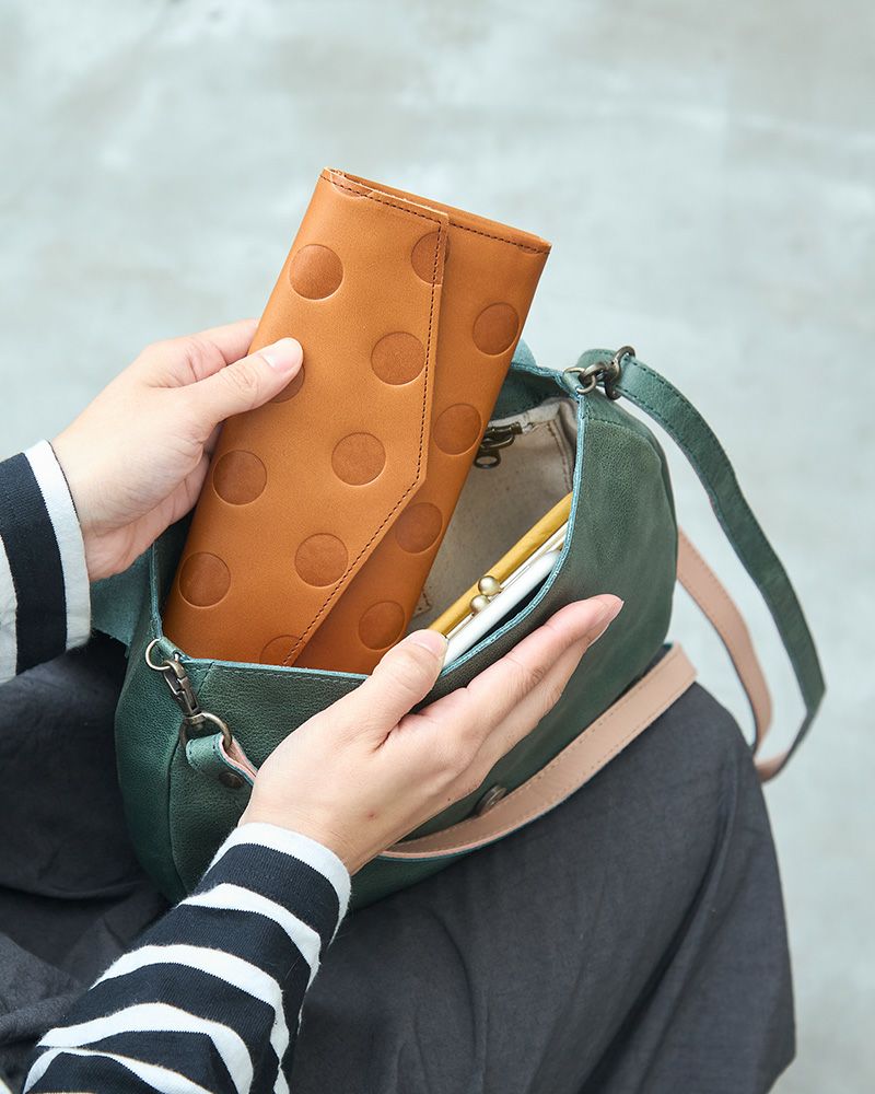 「fuwari ポシェット」グリーンブルー