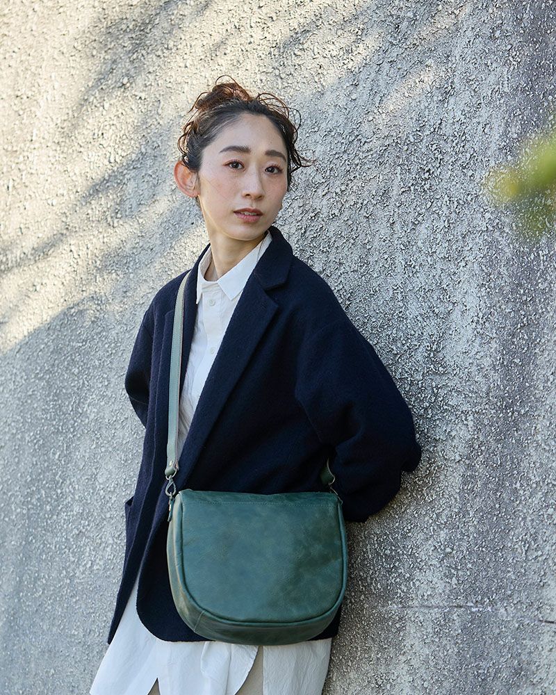 「fuwari ショルダーバッグ」グリーンブルー