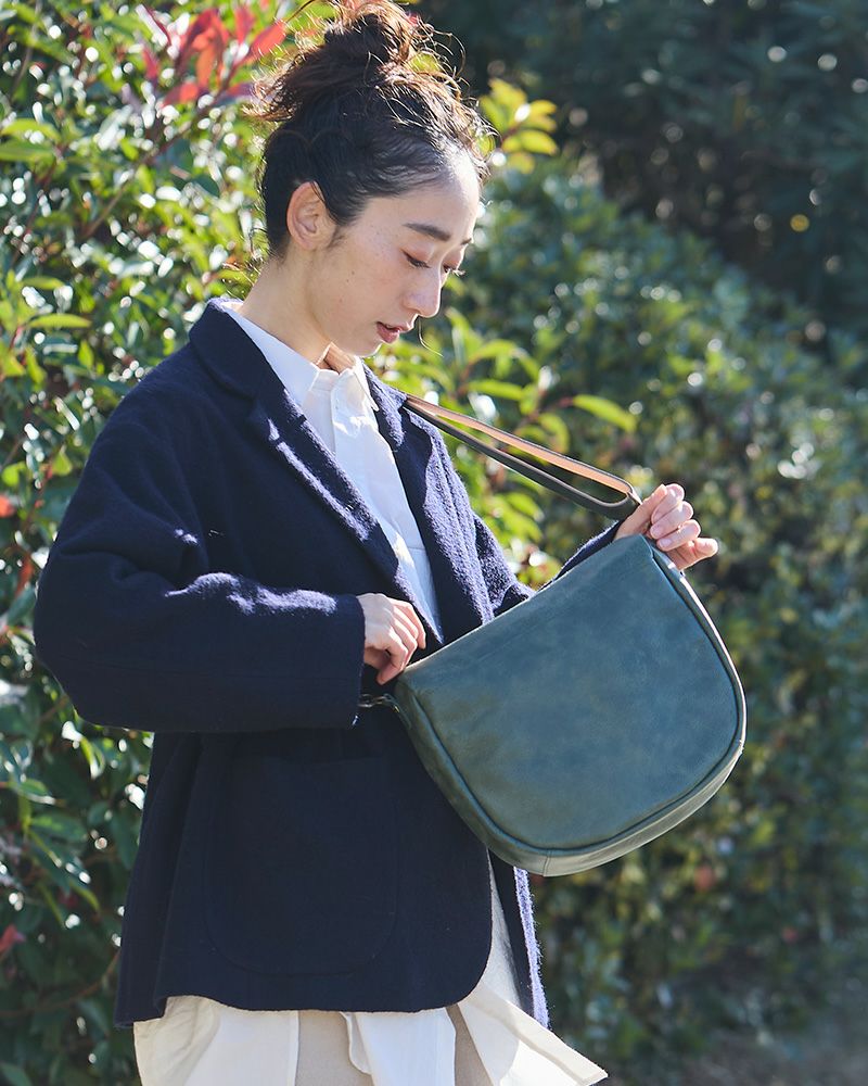 「fuwari ショルダーバッグ」グリーンブルー