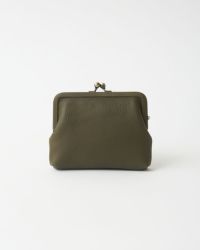 itsu mono スクエアがま口ポーチ(S) グリーン