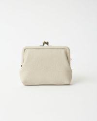 itsu mono スクエアがま口ポーチ(S) クリーム