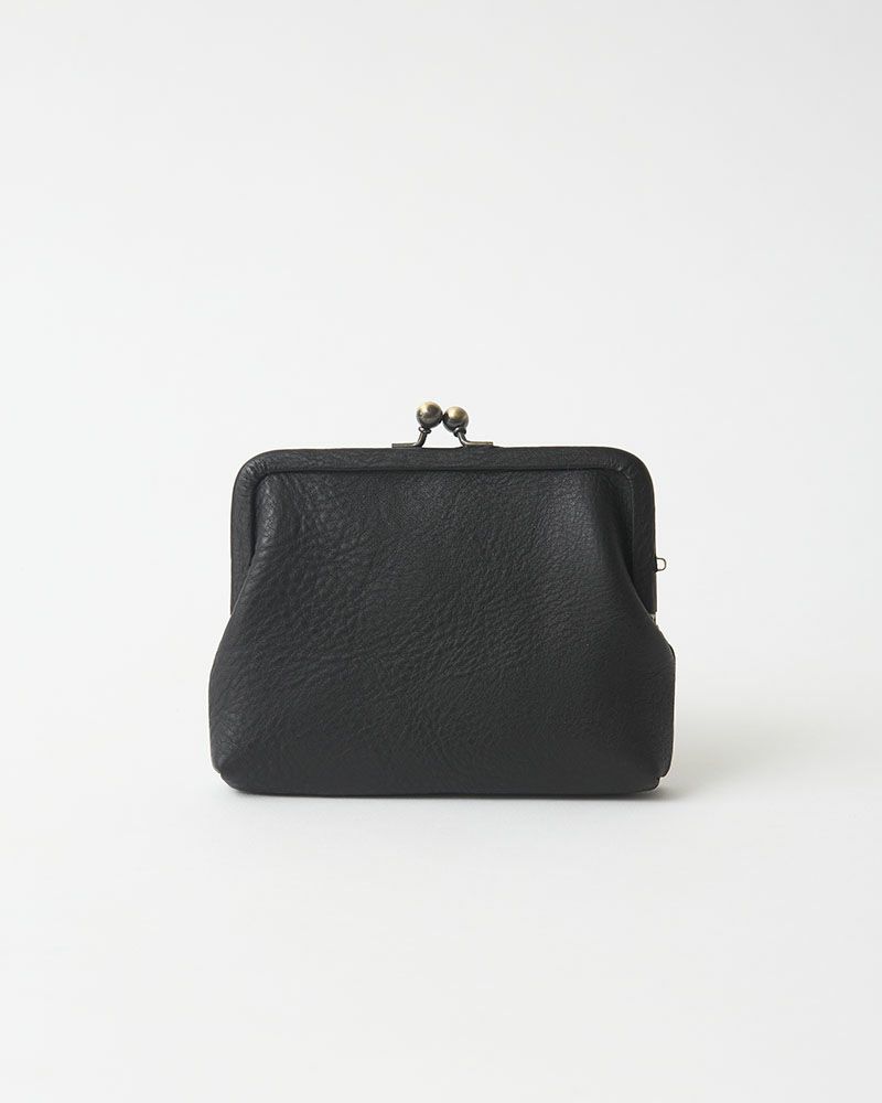 itsu mono スクエアがま口ポーチ(S) ブラック