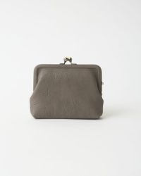 itsu mono スクエアがま口ポーチ(S) ピュアグレー