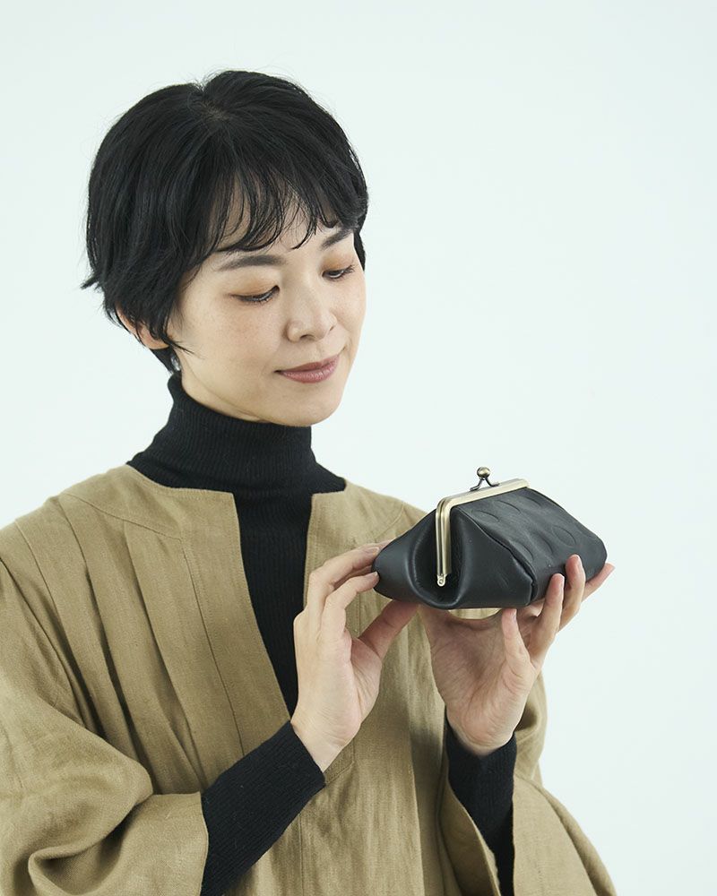 キャンディ バルーンがま口ポーチ ブラック