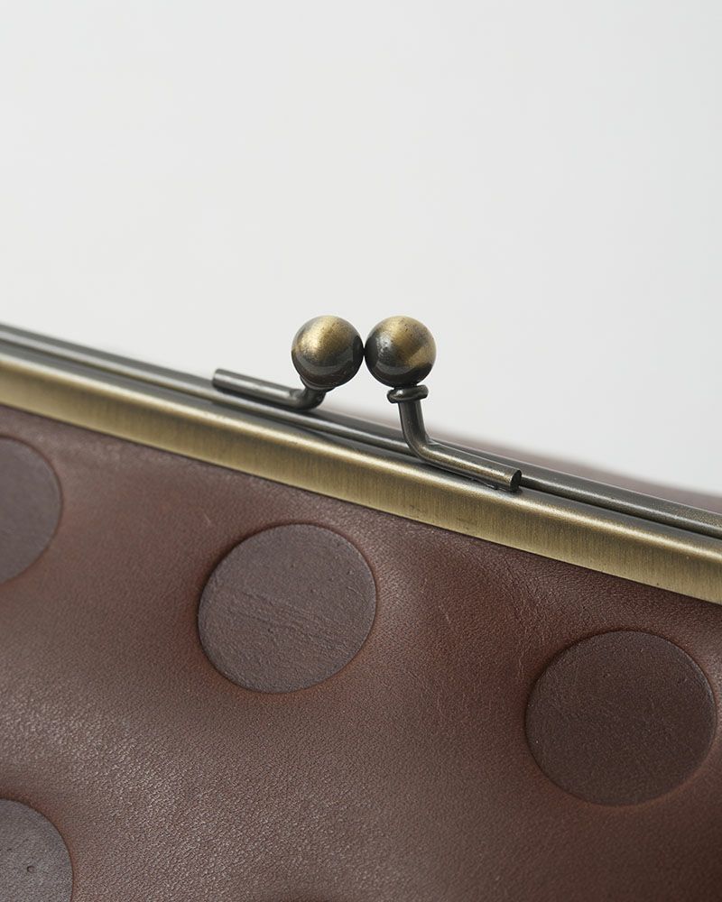 キャンディ バルーンがま口ポーチ ダークブラウン