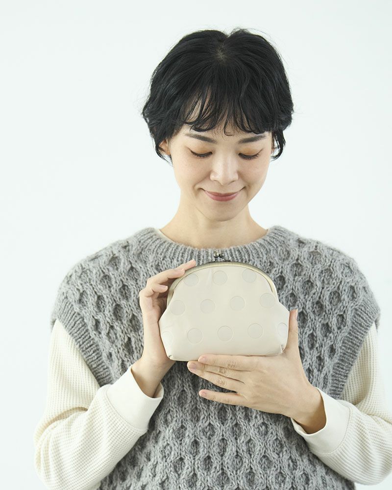 キャンディ アーチがま口ポーチ バニラ