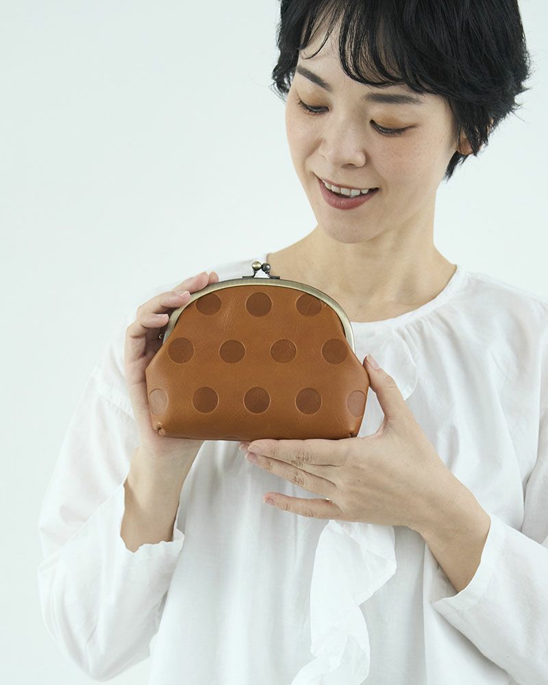 キャンディ アーチがま口ポーチ アッシュグレー