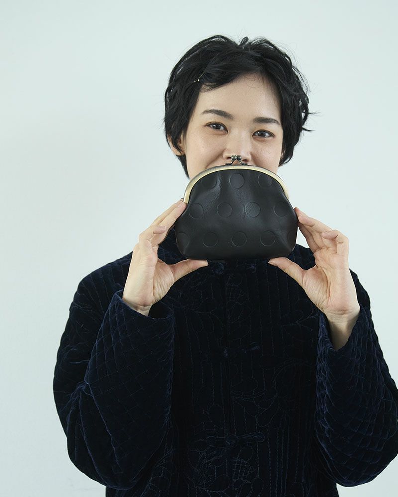 キャンディ アーチがま口ポーチ　　ブラック