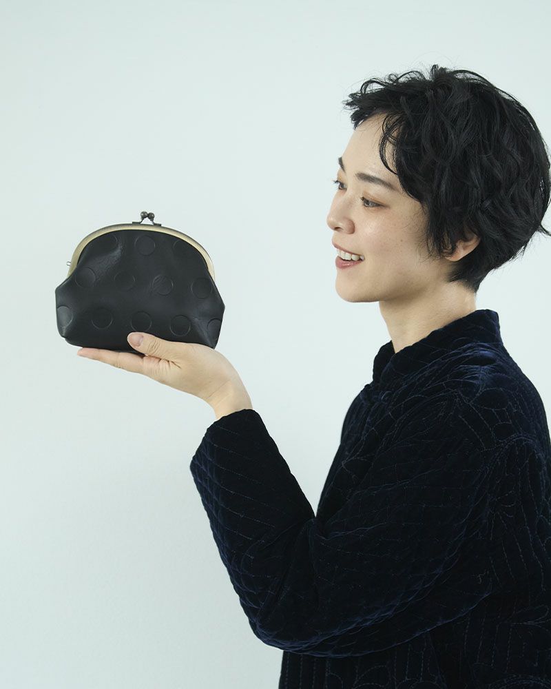 キャンディ アーチがま口ポーチ　　ブラック