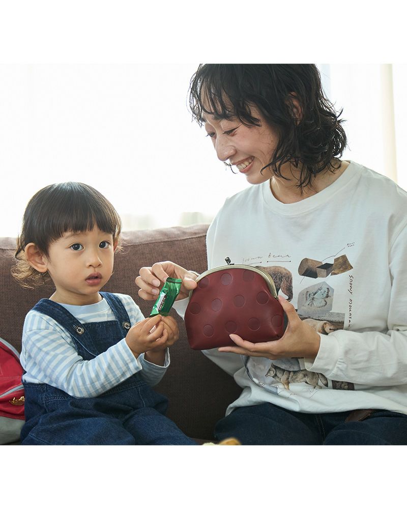 キャンディ アーチがま口ポーチ　　ネイビー