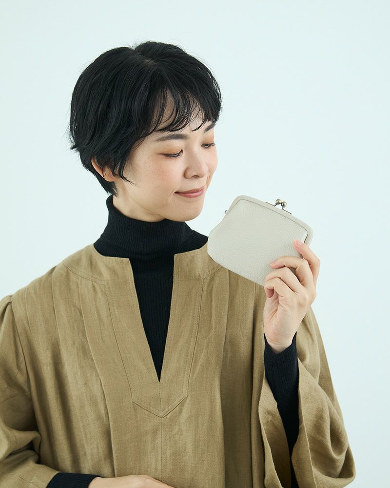 「itsu mono 親子がま口」クリーム