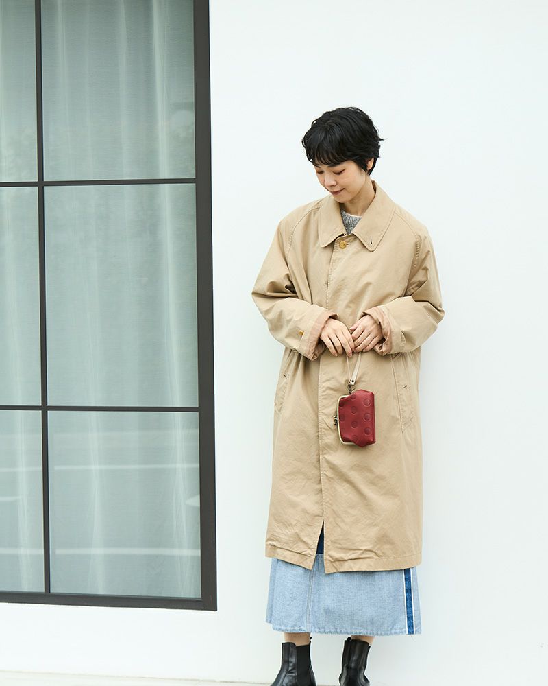 「キャンディ ふたごがま口ポーチウォレット」チェリーレッド
