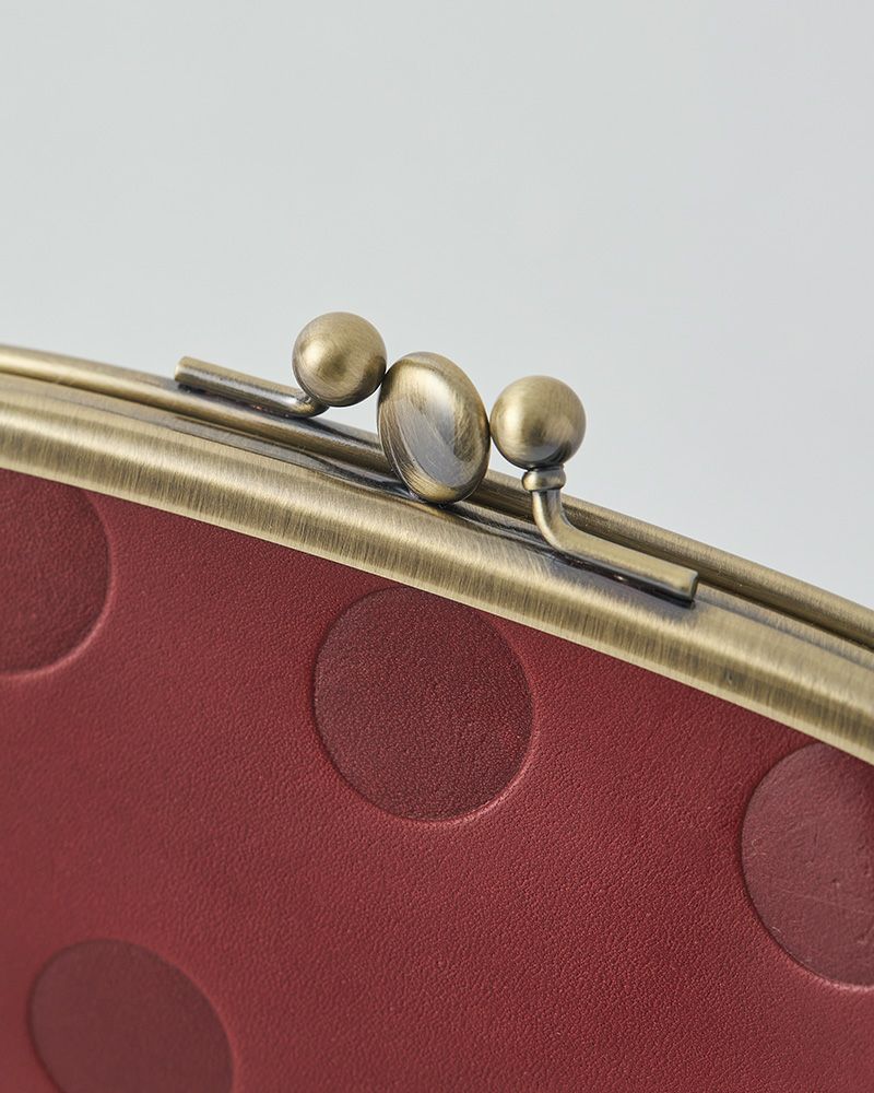 「キャンディ ふたごがま口ポーチウォレット」チェリーレッド