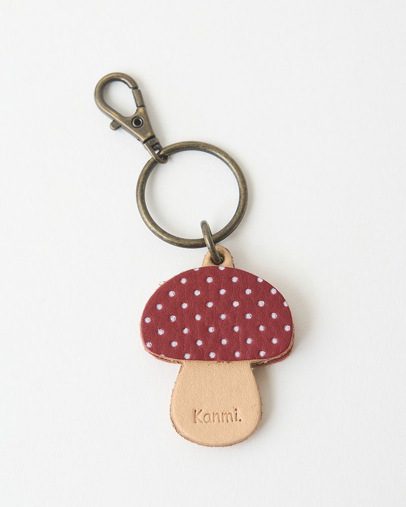 森のめぐみキーリング きのこ レッド