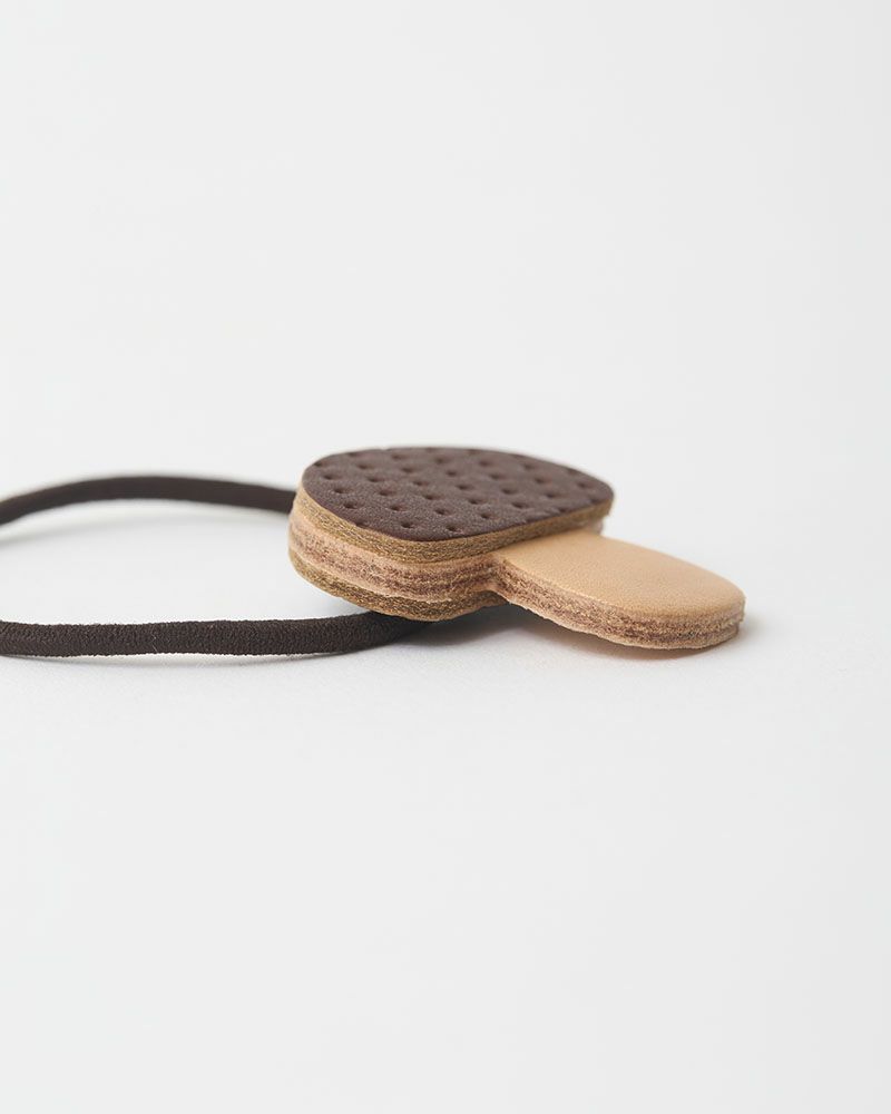 森のめぐみ ヘアゴム　きのこ ブラウン