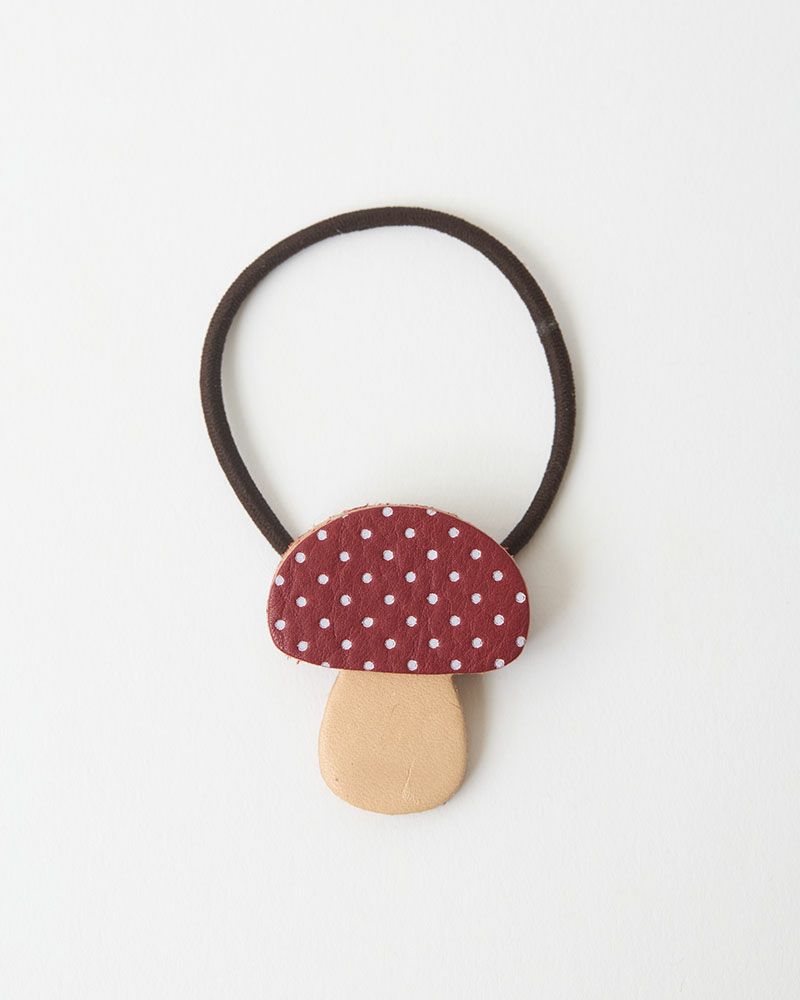 森のめぐみ ヘアゴム　きのこ レッド