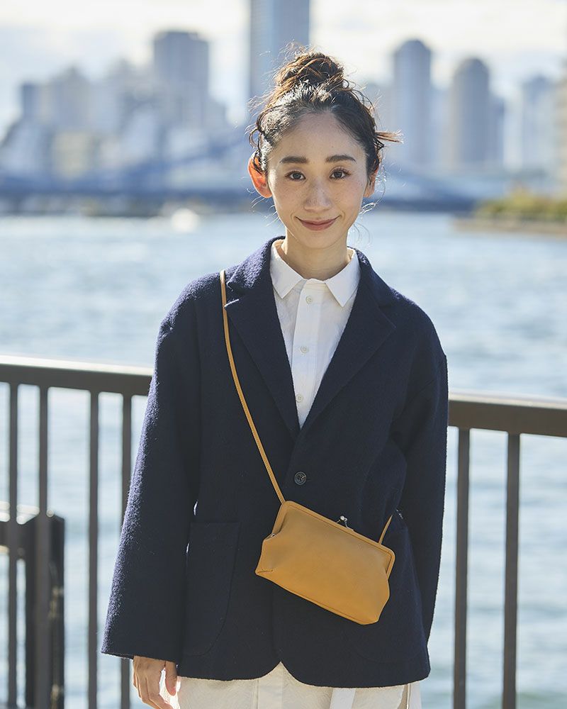 itsu mono トラベルがま口ポシェット　マスタード