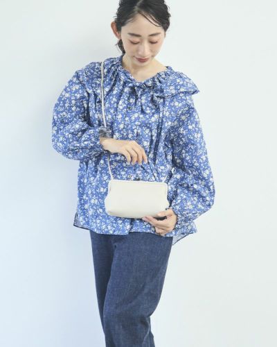 itsu mono トラベルがま口ポシェット　クリーム