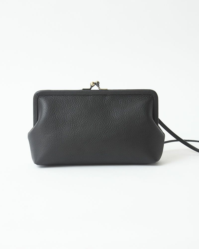 itsu mono トラベルがま口ポシェット　ブラック