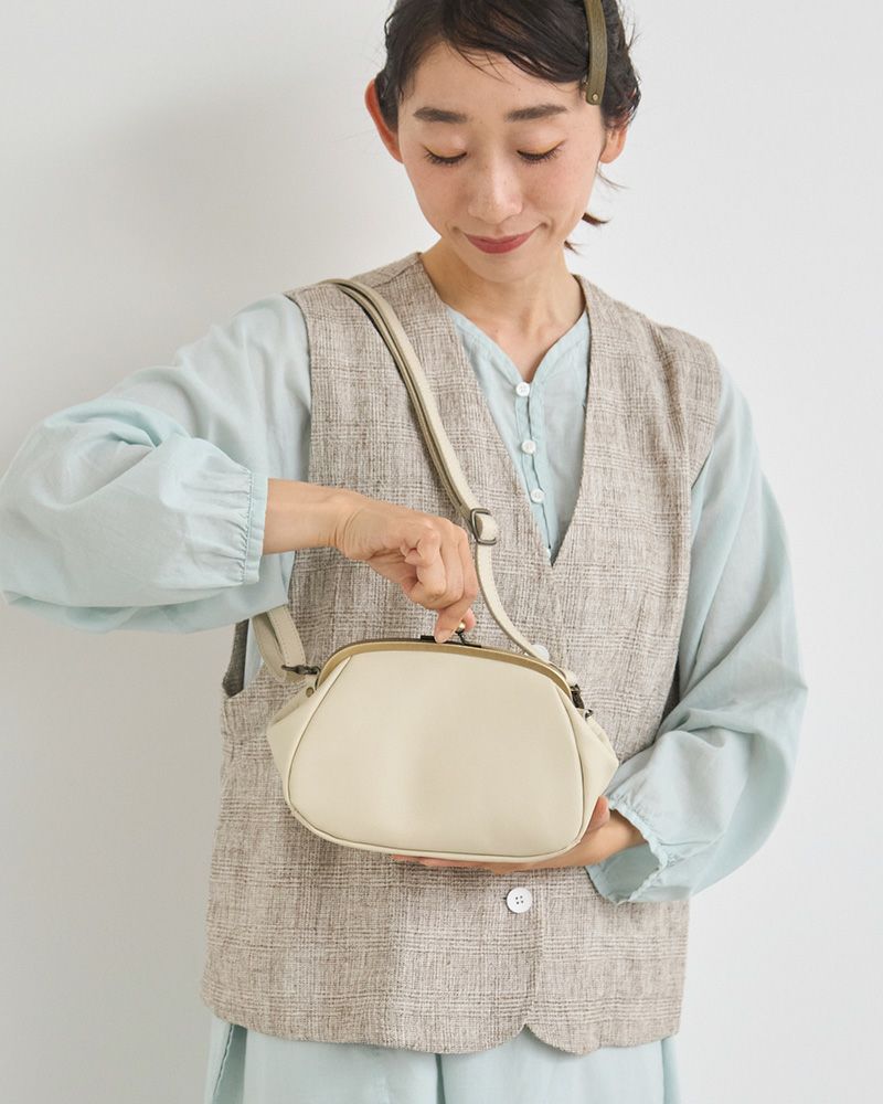 「All story がま口ポシェット」バニラ