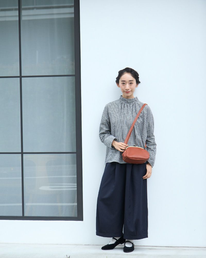 「All story がま口ポシェット」レンガ