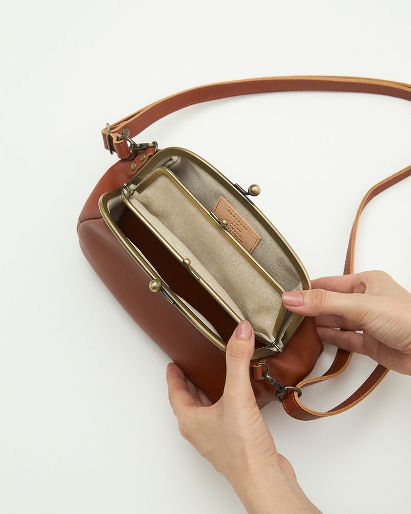 「All story がま口ポシェット」レンガ