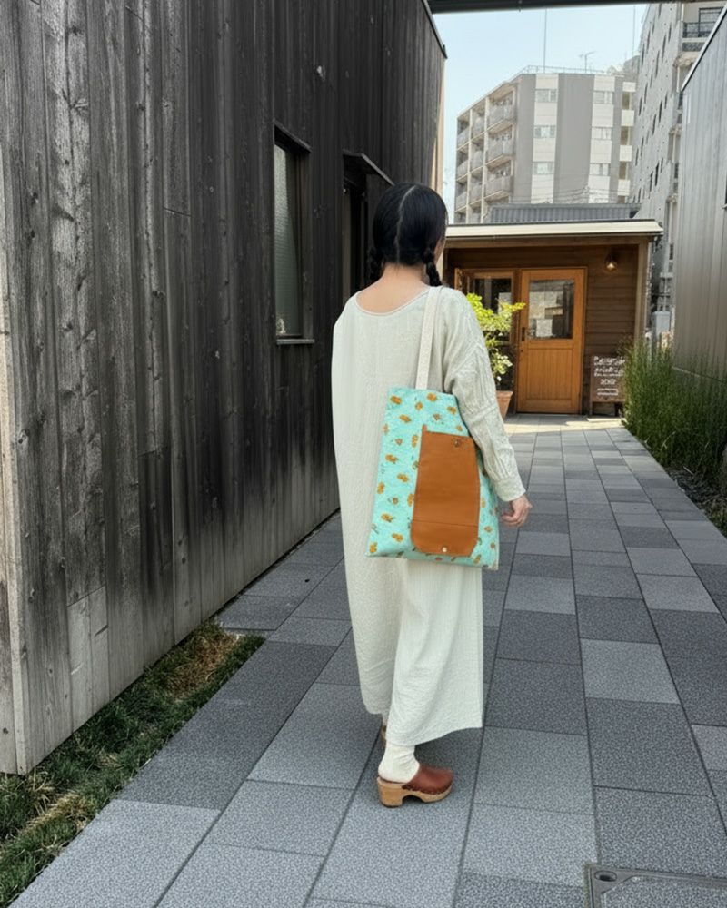 カラフルな柄は肩にかける度ウキウキした気持ちにしてくれるトートバッグです（カラー：カピバラの休日）