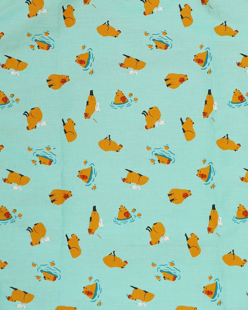 カピバラの休日：のんびりと水辺で過ごす午後、時間も一緒にゆるやかに流れる。