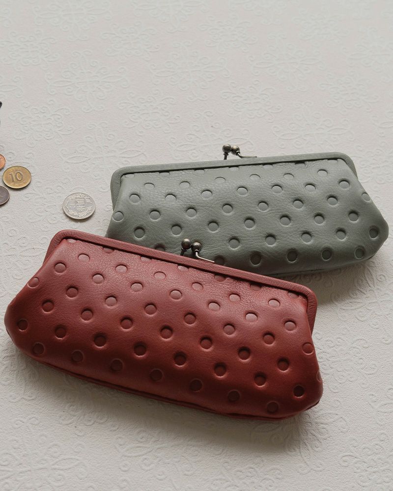  まるまるドットロングがま口